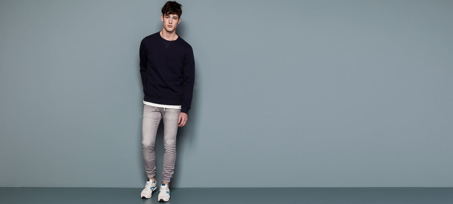 CUFFED KNITTED JEANS
