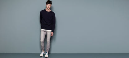 CUFFED KNITTED JEANS