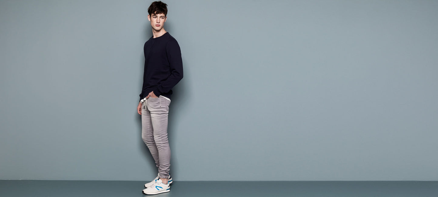 CUFFED KNITTED JEANS