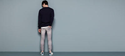 CUFFED KNITTED JEANS