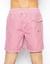 Stripe Pink Swim Shorts